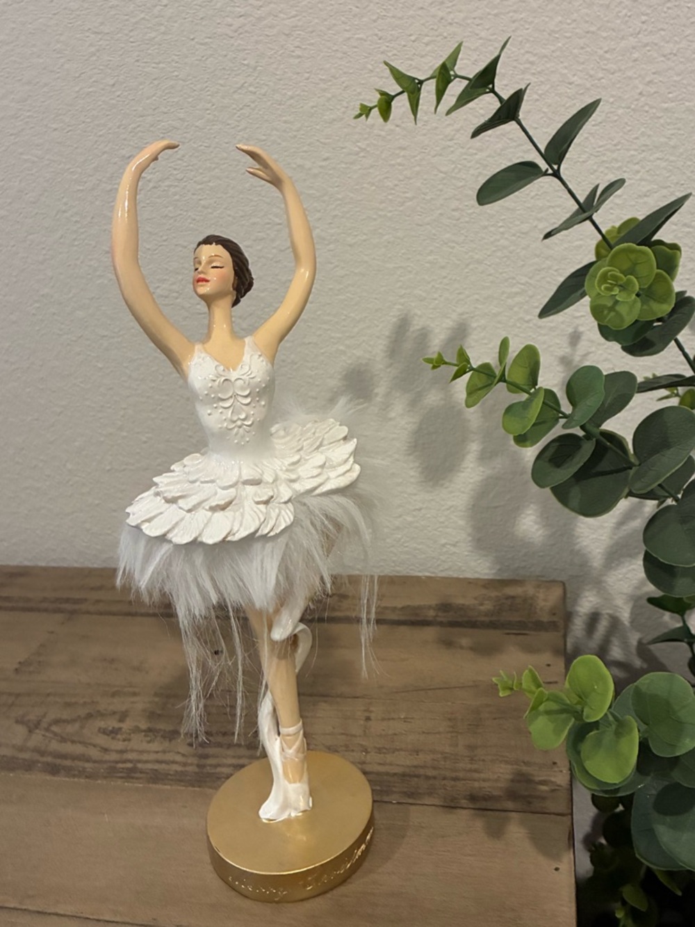 Ballerina in White Tutu Figurine.